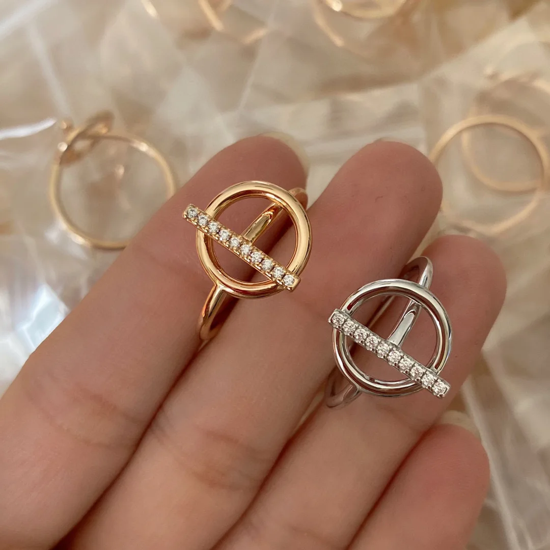 

S925 Sterling Silver ot ring girlfriend gift net red fashion versatile brand luxury gift jewelry