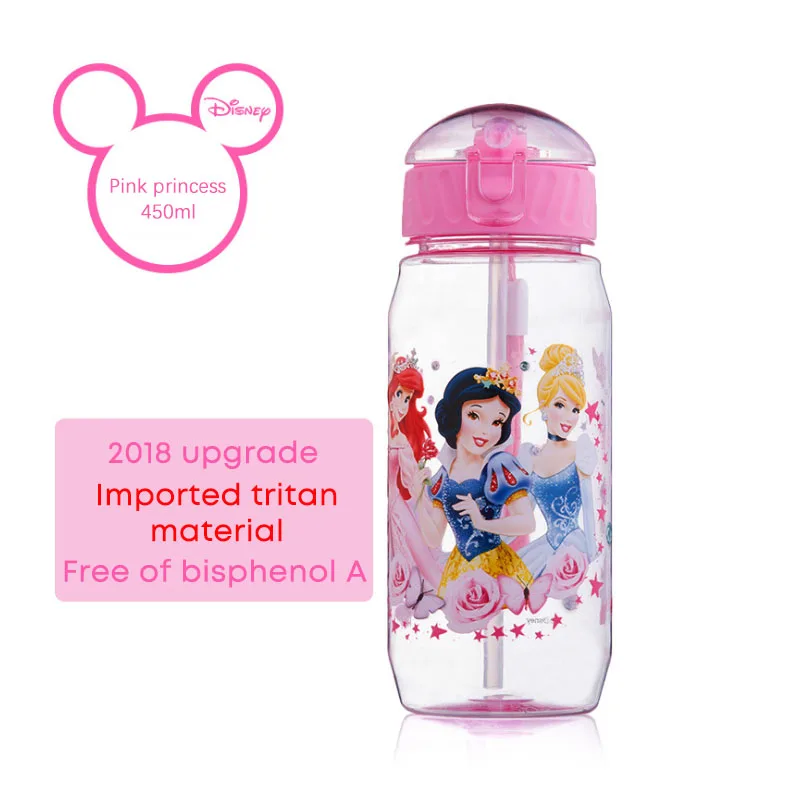 Snow White Дисней мультфильм Сиппи чашка пластиковая соломинка детские чашки Портативный Герметичная Бутылка питьевой воды Микки Маус - Цвет: Snow White