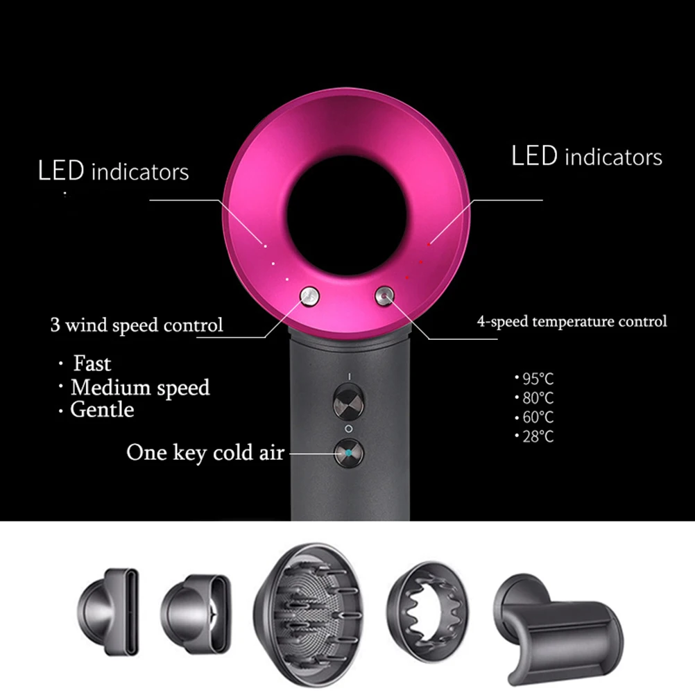 Фен для волос 5 в 1 без листьев с отрицательными ионами | Бытовая техника