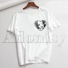 Футболка с рисунком японского аниме Nano Osaki Манга и черными камнями, летние топы в стиле Харадзюку