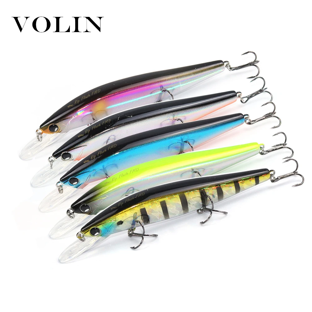 Воблер рыболовный Volin Плавающий Гольян приманка для ловли щуки окуня мелководья