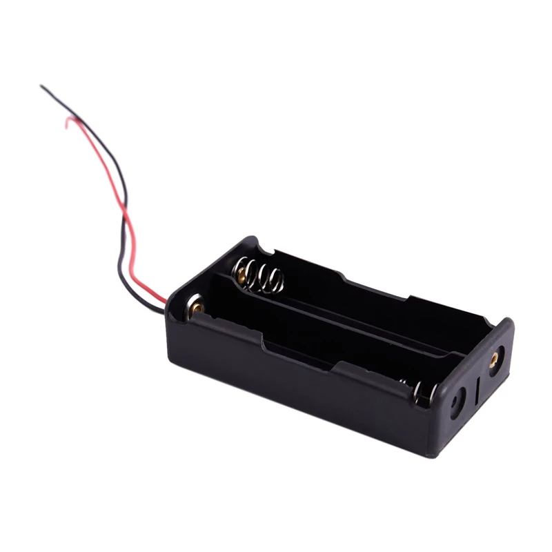 2 шт. Черный 2x18650 3 7 V Батарея держатель Чехол Коробка w проволочные выводы |