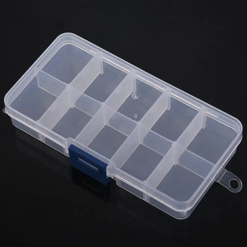 10 слотов регулируемая пластиковая рыболовная приманка крючок снасти Коробка