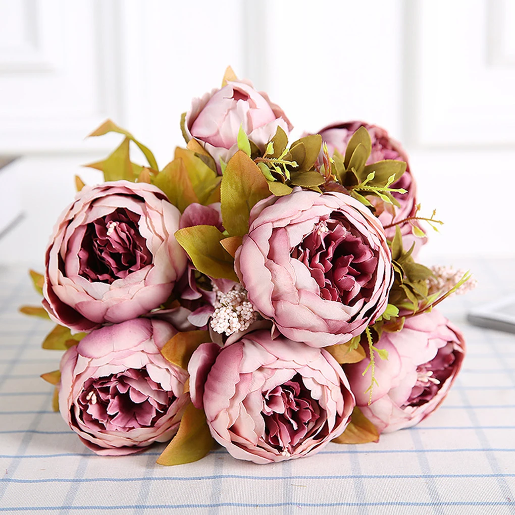 

Artificial Cored Peony Bouquet European-Style Simulation Plant Floral Wedding Party Table Household DIY Decoration Accessories