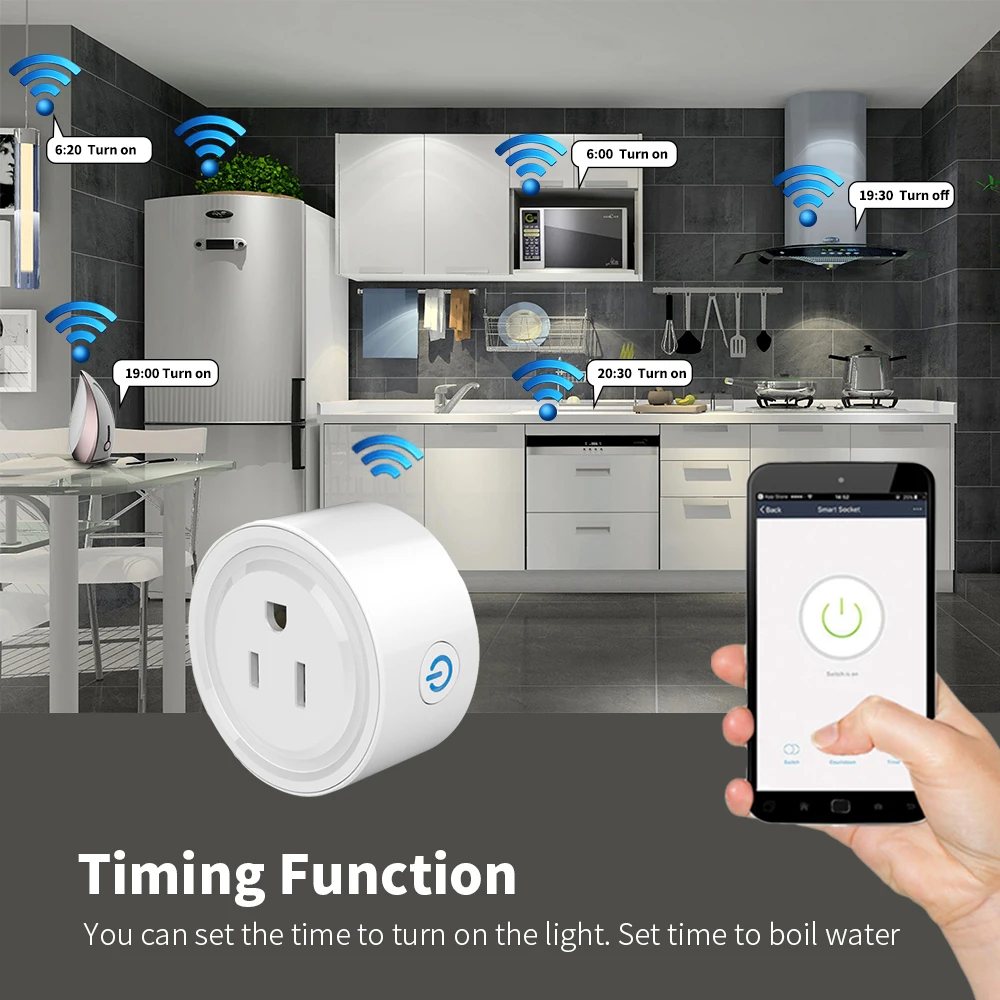 Умная розетка Tuya на 10 А с Wi-Fi и таймером | Строительство ремонт