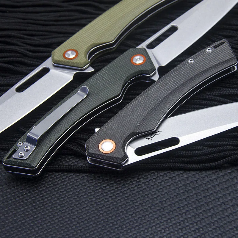 FREETIGER FT957 Flax Fiber Handle Folding Knife D2 Blade Outdoor Camping self-defence fishing hiking Pocket EDC tools | Инструменты