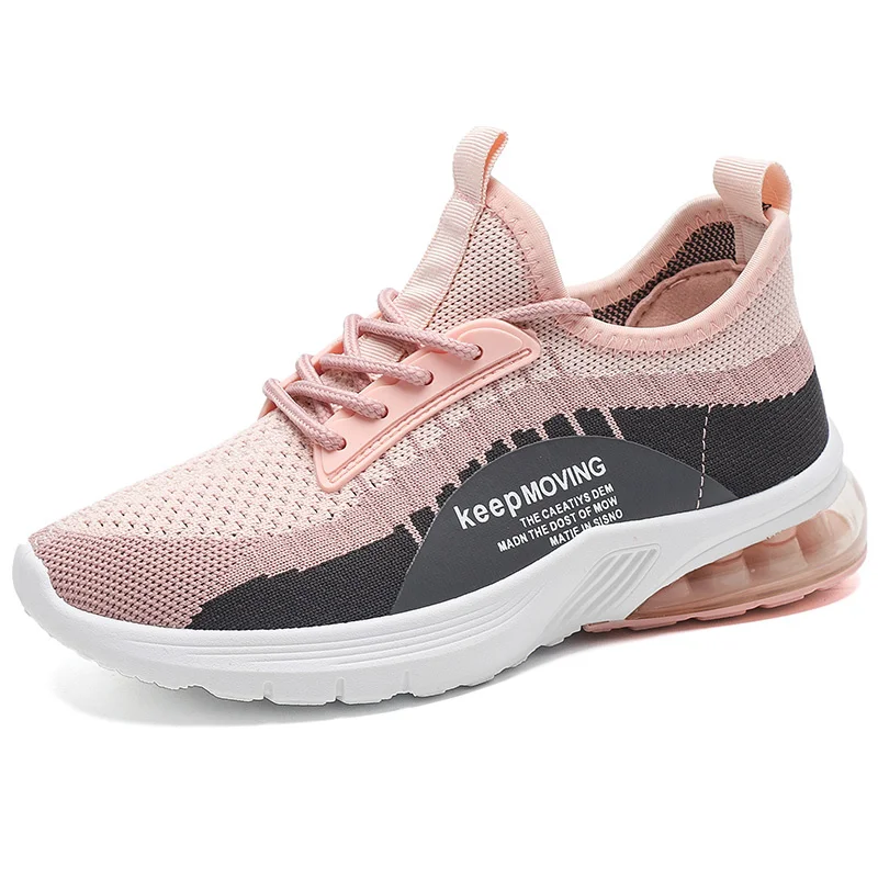 

Cross Border Large Size 2020 Summer New Style Breathable Flying Woven Shoes Athletic Shoes Air Cushion Running Shoe Fashion WOME