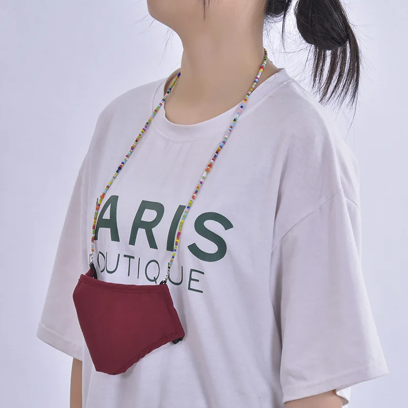

Mask Chains Sunglasses Chain Glasses Chain Lanyard Metal Button Beads 19 Color