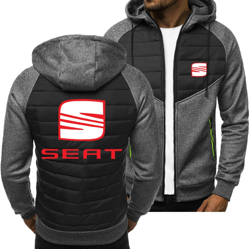 

2021 New Men Sert Logo Hoodies Spring Autumn Jacket Casual Sweatshirt Long Sleeve Zipper Hoody