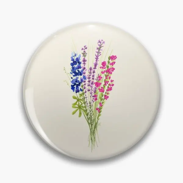 

Subtle Bi Pride Flowers Customizable Soft Button Pin Brooch Metal Cute Jewelry Decor Collar Women Gift Funny Hat Cartoon