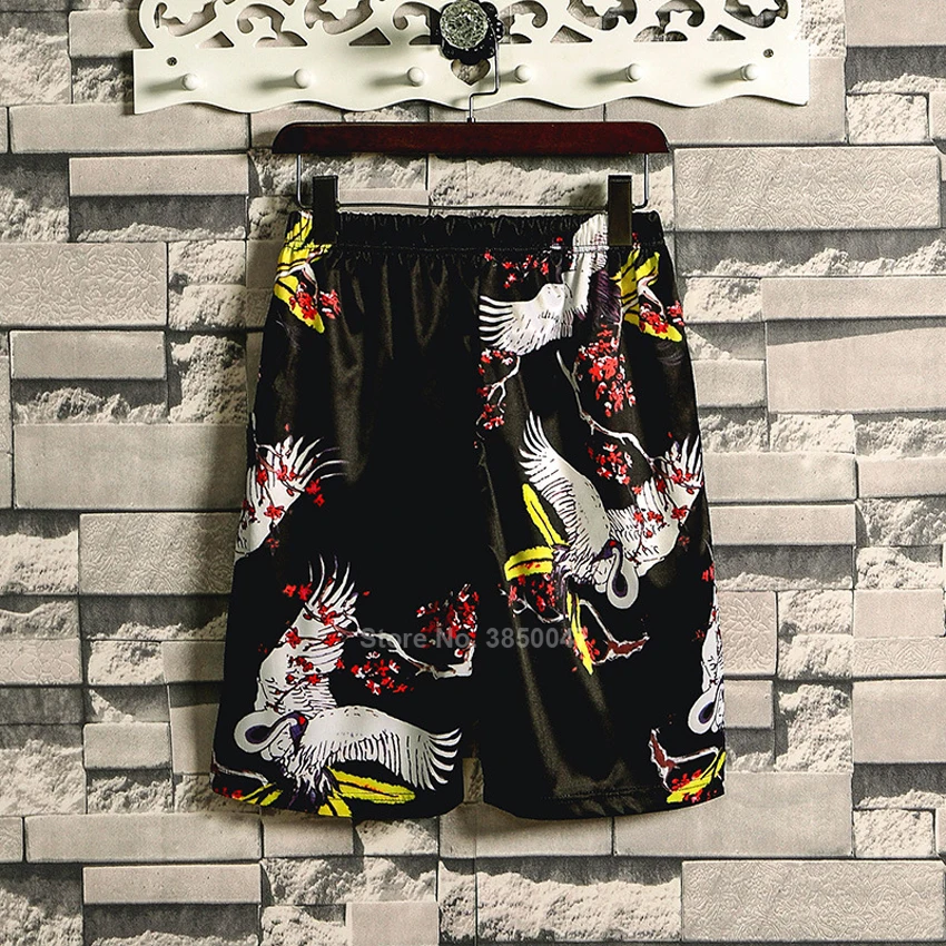 Японский традиционный стиль брюки самурайский кран 2020 Новые широкие уличная