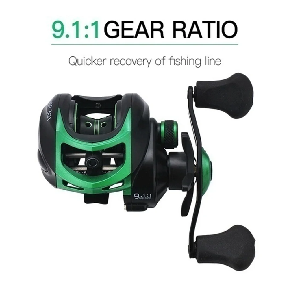 Рыболовная катушка для заброса приманки полностью Металлическая 19 + 1