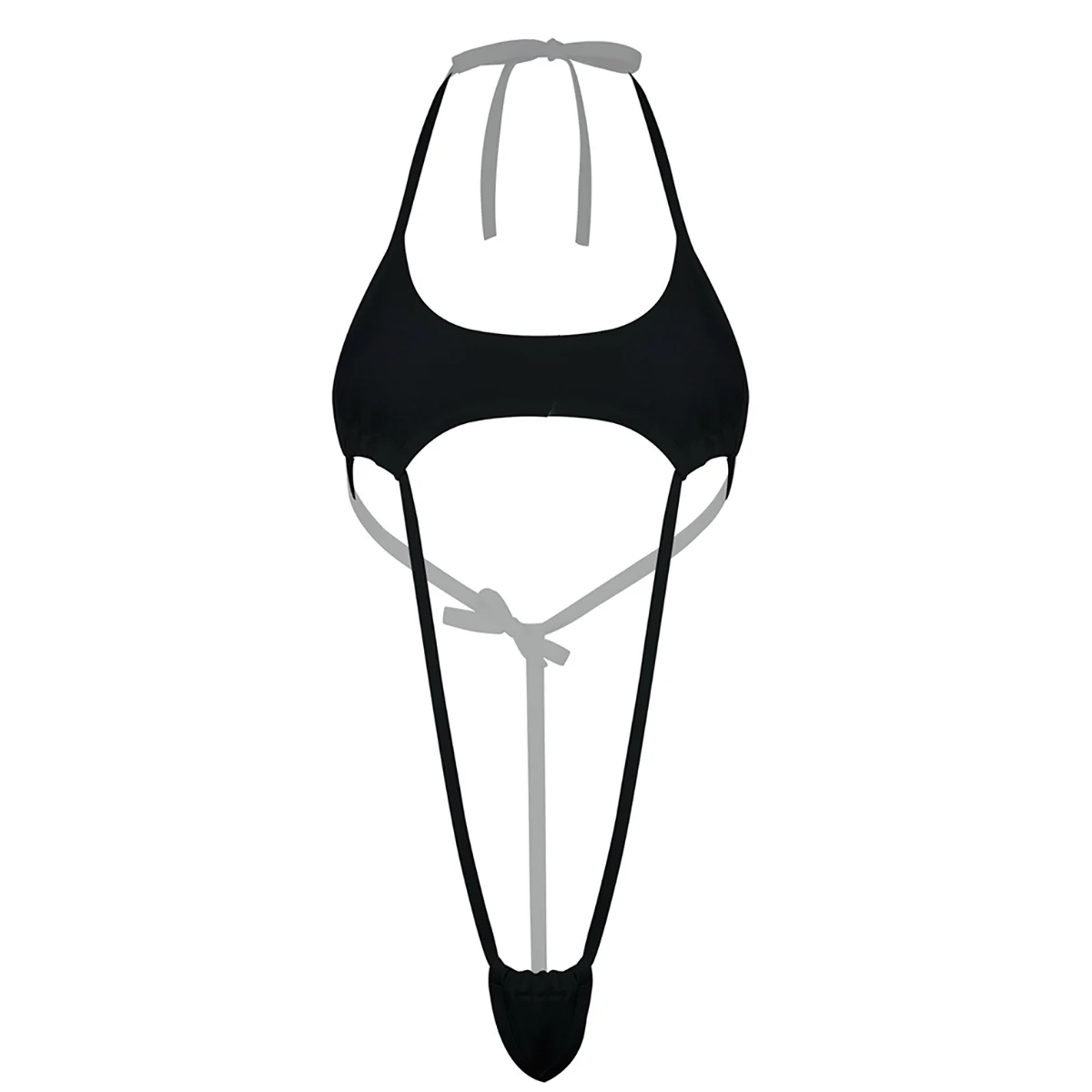 Женский цельный купальник монокини эротическое нижнее белье с лямкой на шее