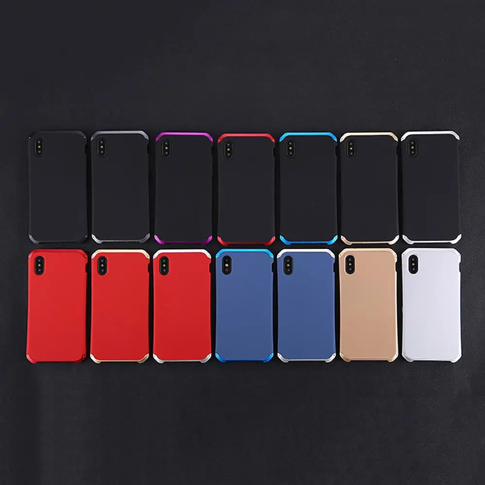 Текстурированная металлическая рамка пластиковая Задняя панель для iPhone XS iPhoneXS