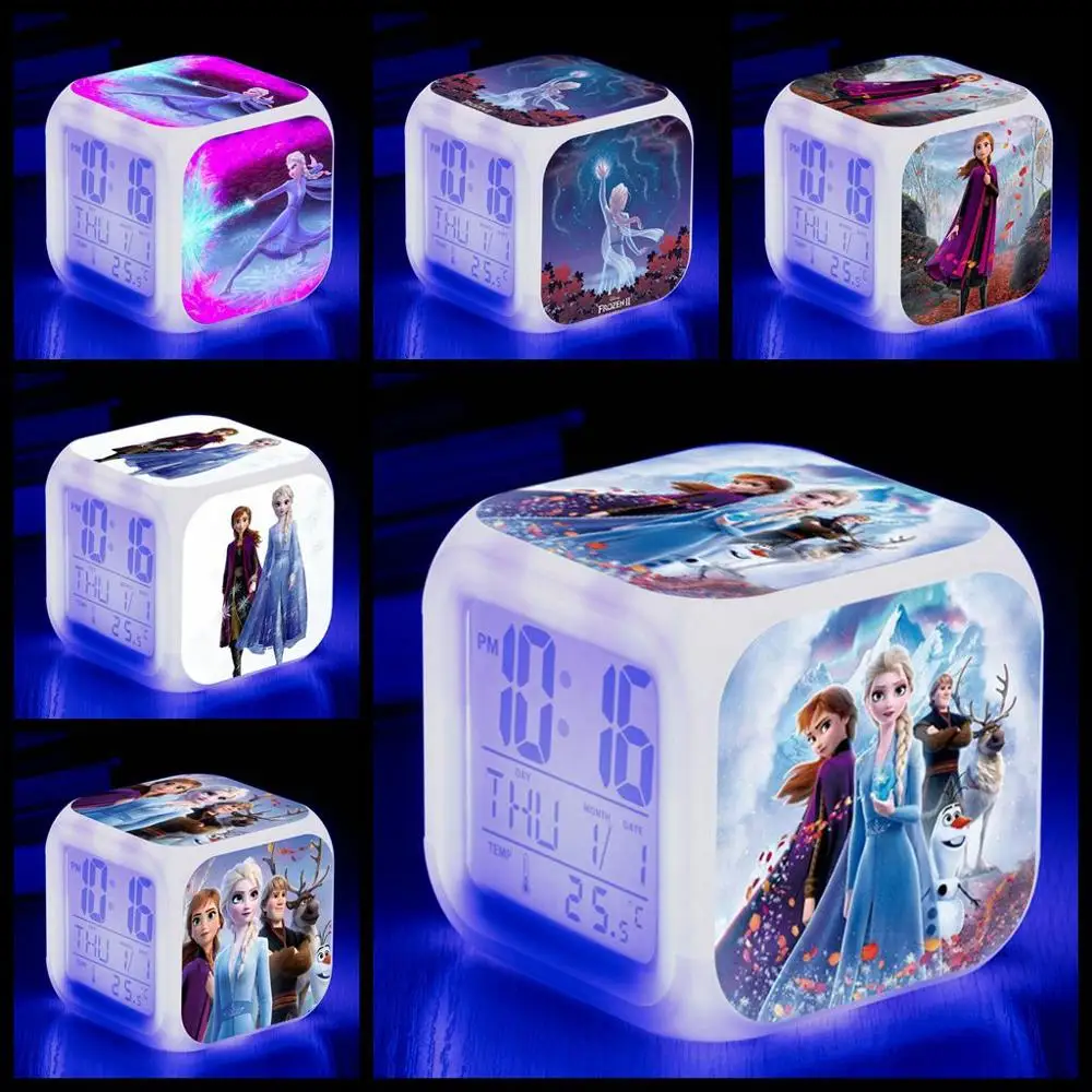 Новинка 2019 цифровой будильник с изображением героев мультфильмов принцессы