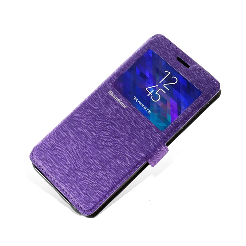 Purple Чехол для телефона из искусственной кожи для Umidigi F2 флип-чехол для Umidigi F2 Чехол-книжка с окошком для просмотра Мягкий ТПУ силиконовый чехол-накладка - Цвет: Purple