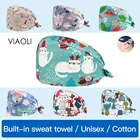 Шапка унисекс, регулируемая, из хлопка с мультяшным принтом, для работы с зоомагазином