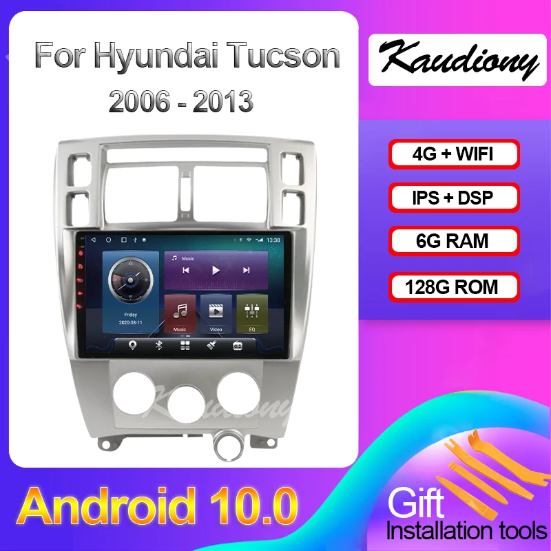 

Kaudiony 10.1" Android 10.0 For Hyundai Tucson Car DVD Multimedia Player Auto Radio Automotivo GPS Navigation 4G DSP 2006 - 2013