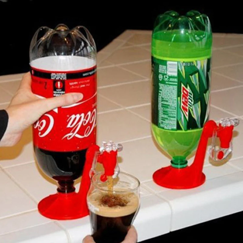 

New Creative Bottle Coke Upside Down Drinking Water Dispense Machine Saver Soda Dispenser Switch For Gadget Party Home Bar