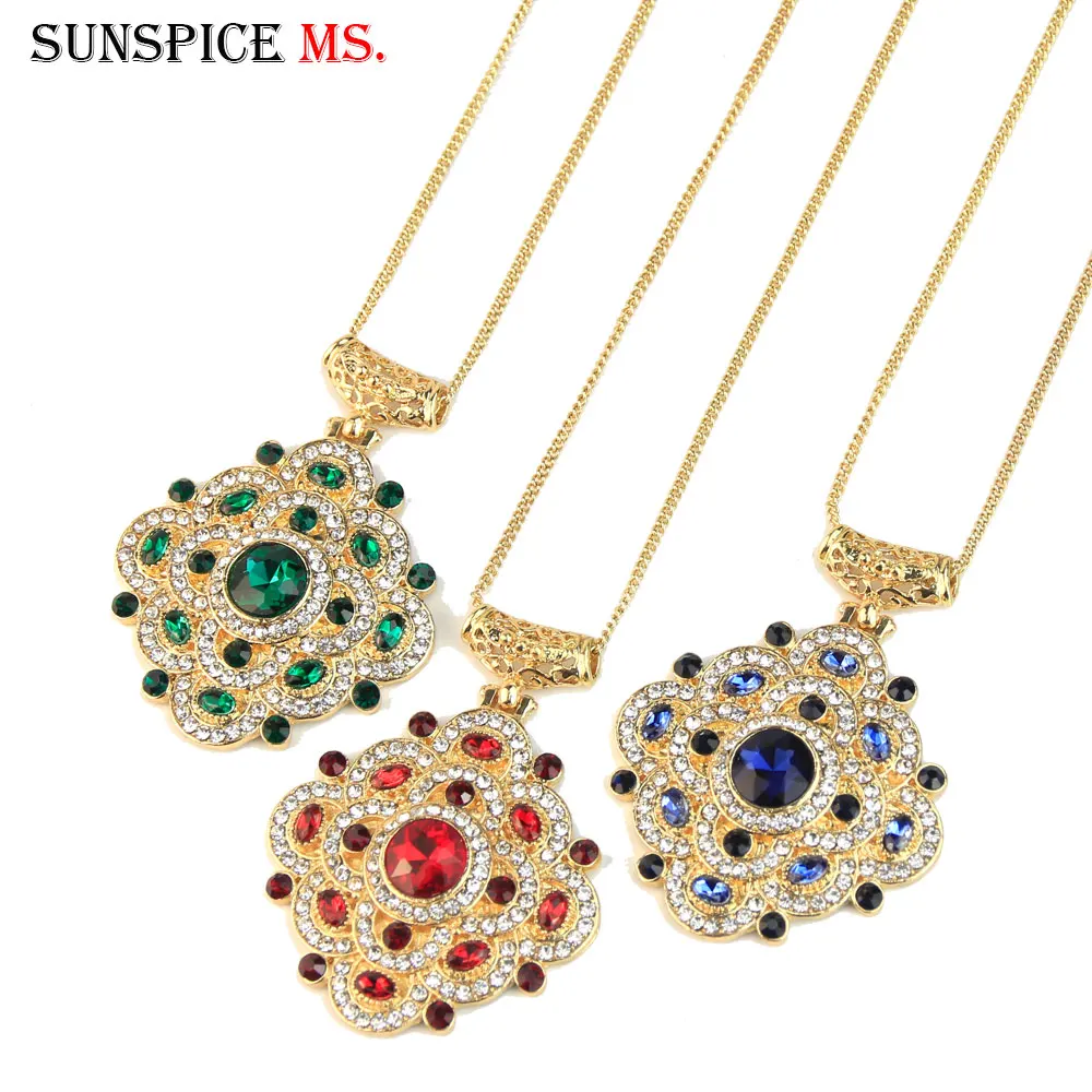 Sunspicems модные марокканские бриллианты для женщин золотистые аксессуары с