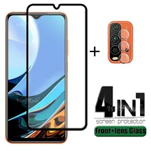 4-in-1 For Xiaomi Redmi 9T Glass For Redmi 9T Tempered Glass Full Cover HD 9H Screen Protector For Redmi 10 9A 9C 9T Lens Glass