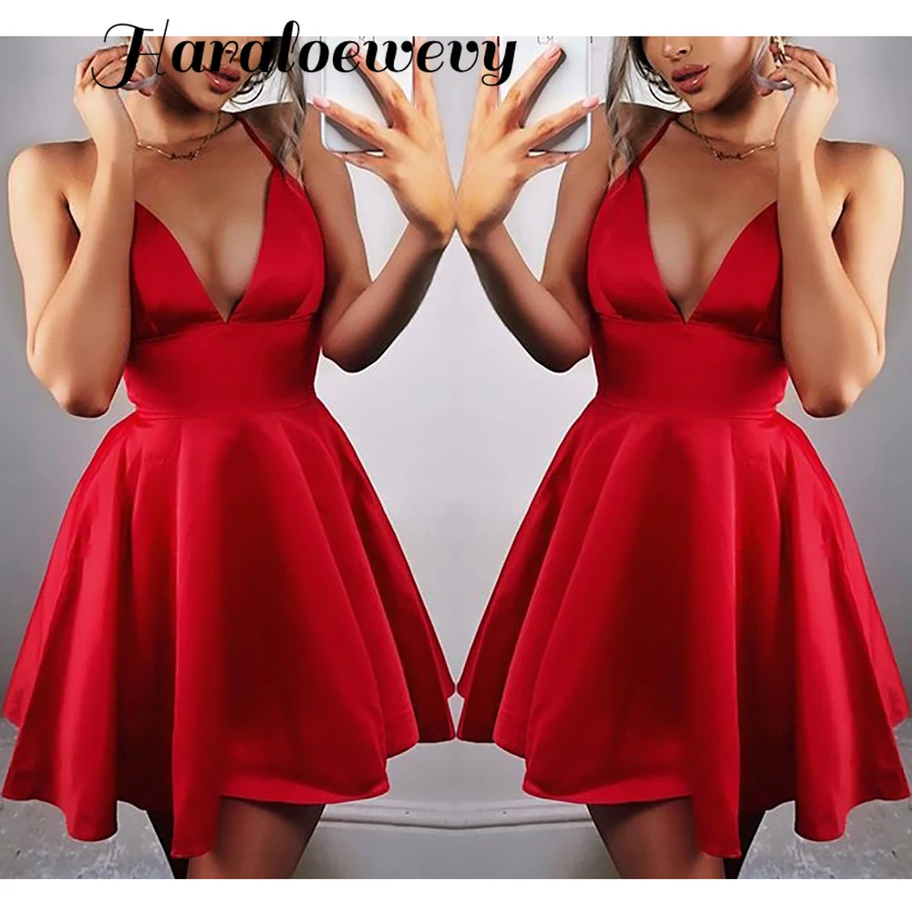 Сексуальное женское платье с глубоким v образным вырезом открытой спиной