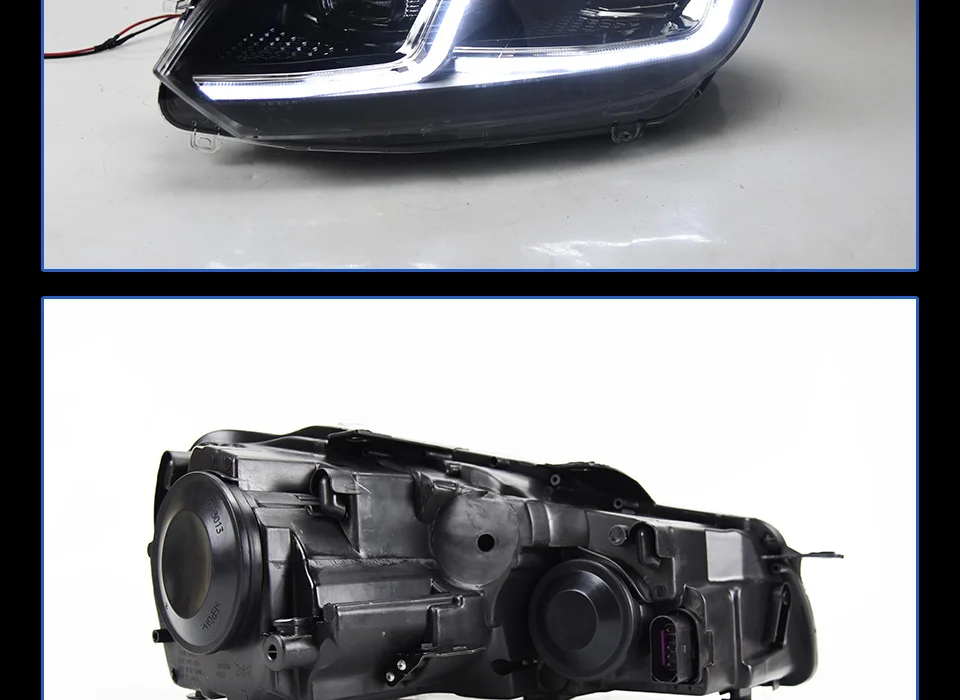 Автомобильные фары AKD 2009-2013 для VW Golf 6 MK6, год налобный фонарь для Golf6 R20 angel Eye style Bi Xenon объектив HID High Low