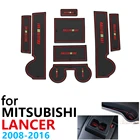 Противоскользящий резиновый коврик для подставки под чашку для Mitsubishi Lancer Ralliart EVO X Galant Fortis EX 2008  2016, автомобильные аксессуары
