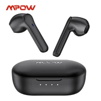 mpow mx1 wireless headphone hi fi stereo bluetooth earphone with 4 mics noise cancelling touch control in ear headset for phone