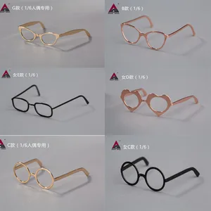 16 scale female glasses model glass frame black rose gold fit 12 inches female male action figure free global shipping