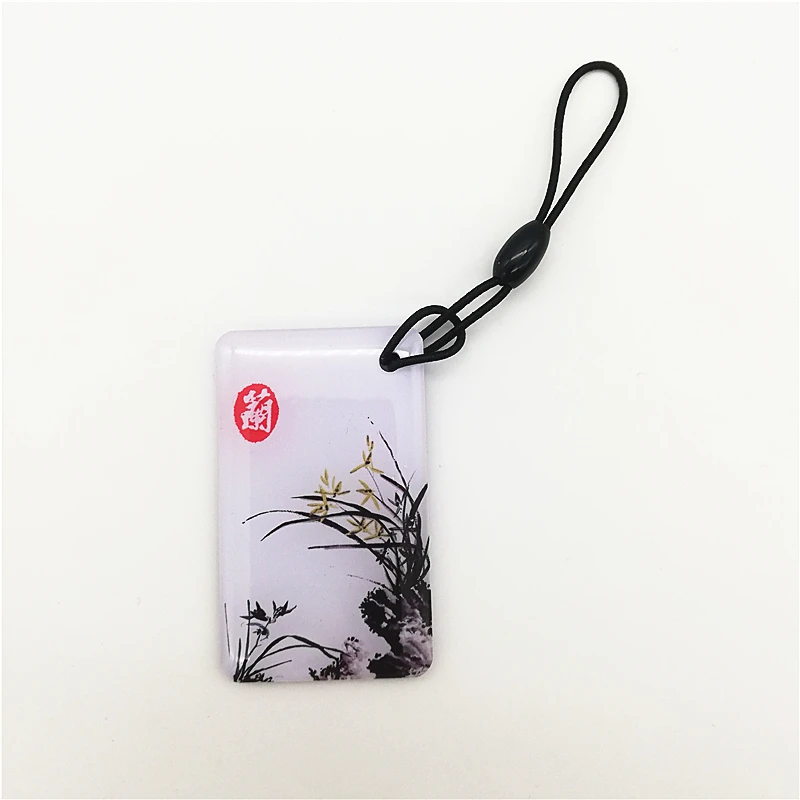13,56 MHZ MF 1K S50 FM11RF08 F08 NFC прозрачные тропы клея карты RFID брелок жетон брелок - Цвет: Flower