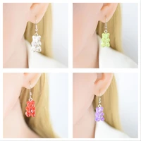 the new earrings for women girl diy cartoon animal bear earrings creative drop jewelry giftsbrincos de moda feminina 2021 novo