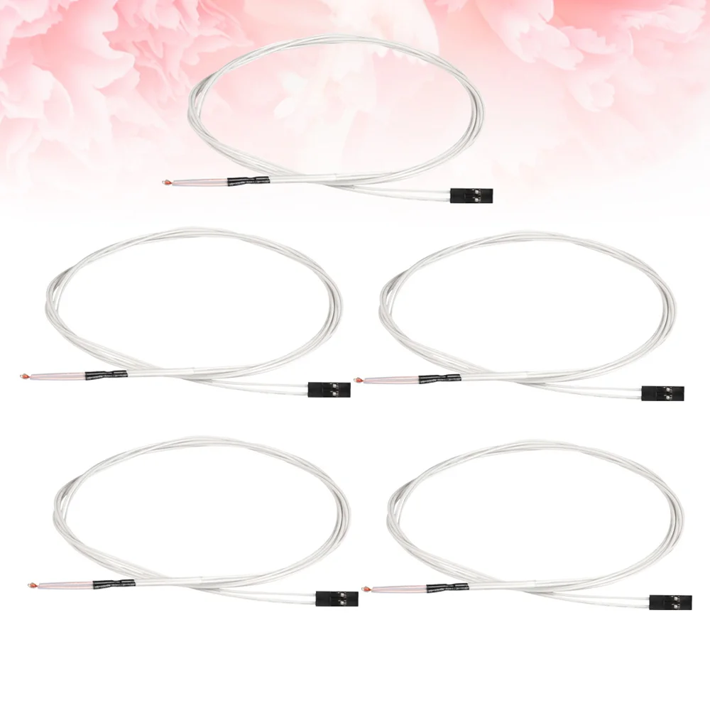 5 шт. белый NTC 3950 Одноцветный стеклянный герметичный датчик температуры