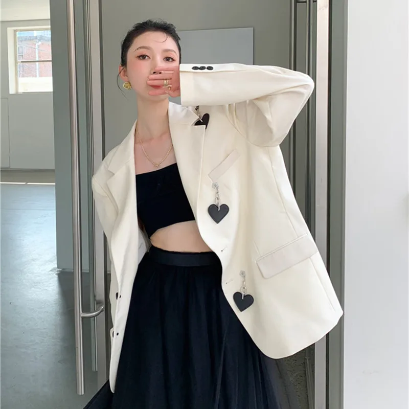 

Women Spring Autumn Loose Casual Chain Suit Female High Street Brand Designed New Coats Ladies Elegant Slim Fashion Tops ML265
