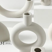 ceramic table flower vases nordic home decoration accessories modern white plant art decor crafts wedding vase for centerpieces