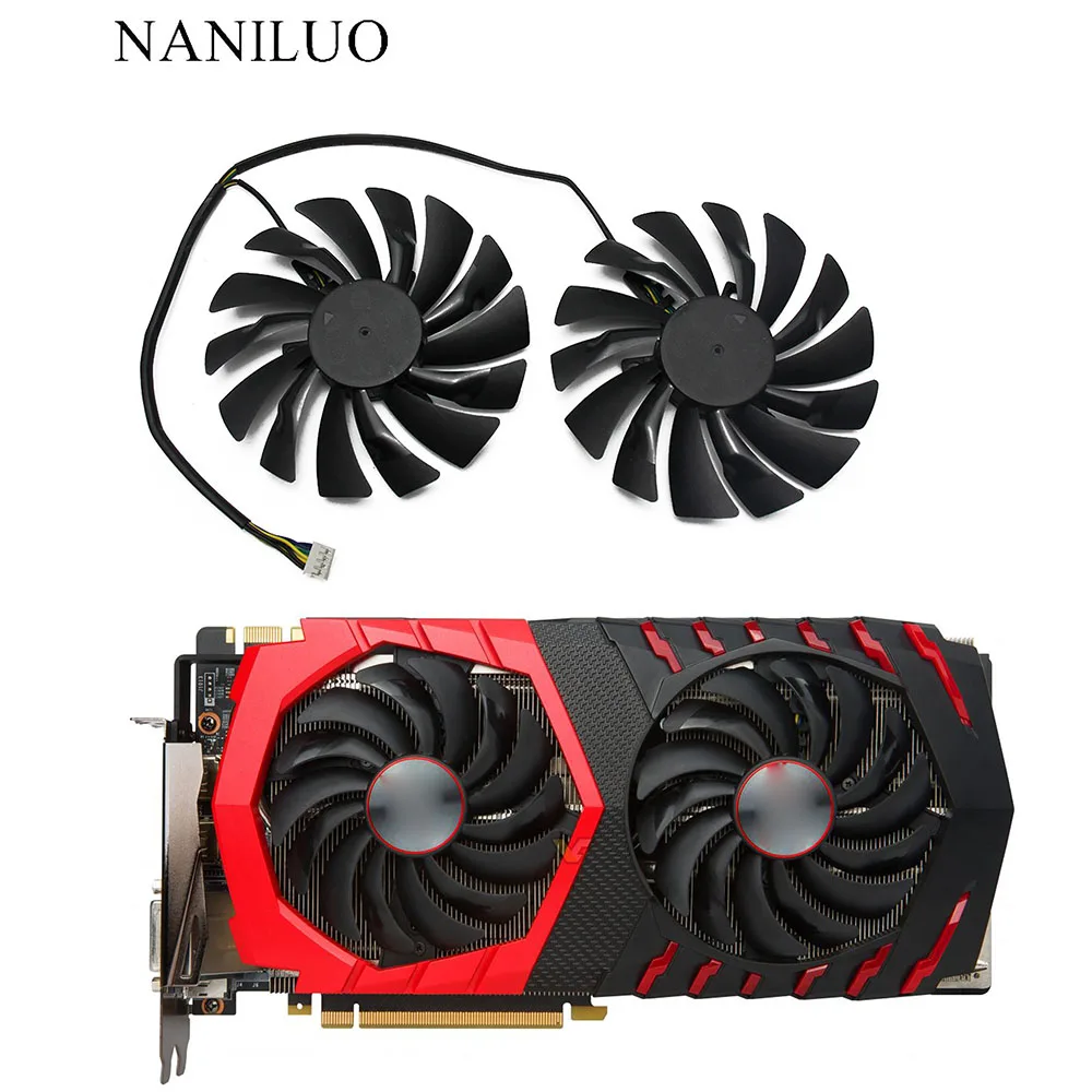 95 мм PLD10010B12HH PLD10010S12HH кулер подходит для MSI Radeon R9 380 Armor 2X GTX 1060 1070 1080 TI RX 470 RX580|Кулеры и
