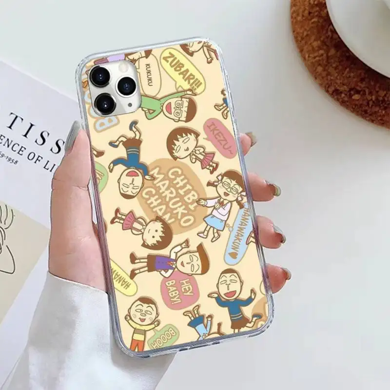 

Japan Anime Chibi Maruko luxury design Phone Case shell For iphone 12 5 5s 5c se 6 6s 7 8 plus x xs xr 11 pro max