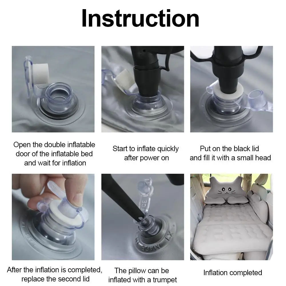 Car Air Inflatable Travel Mattress Bed For Back Seat Multifunctional Sofa Pillow Outdoor Camping Mat Cushion |