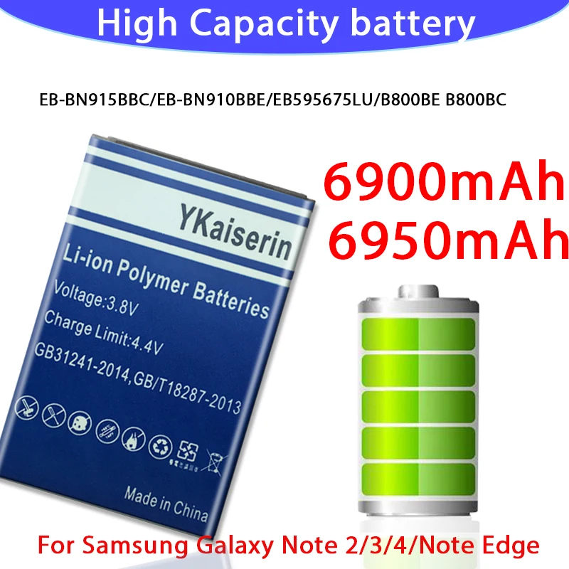 Аккумулятор для Samsung GALAXY Note 2 3 4 Edge N9150 Note4 N910 N910X SM N915 N7100 T889 Note3 N9000 N9005