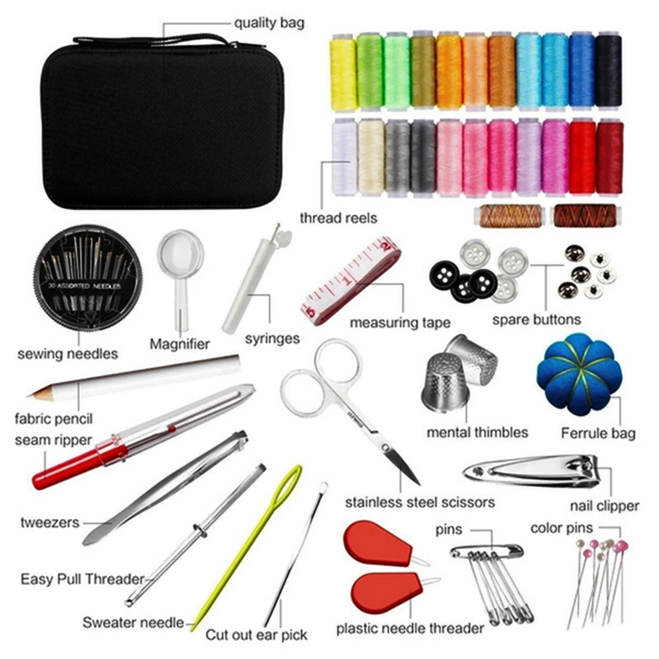 

Sewing Kits DIY Multi-function Sewing Box Set for Hand Quilting Stitching Embroidery Thread Sewing Accessories 57/67/129/172Pcs