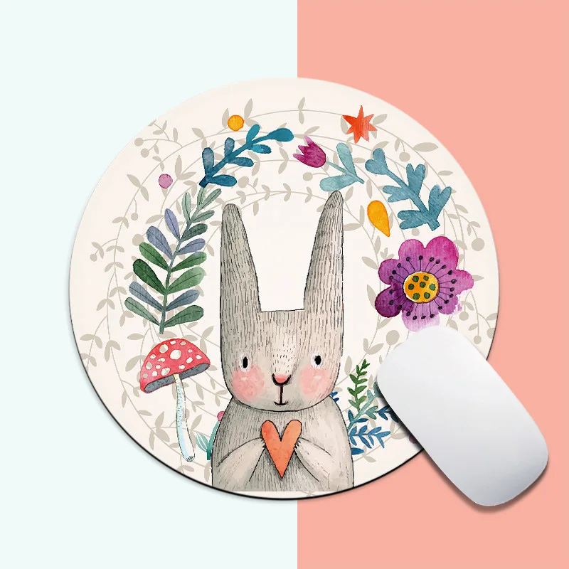 

Rubber thickening Cartoon round animal mouse pad 20CM thickness 3mm for MacBook huawei Lenovo xiaomi