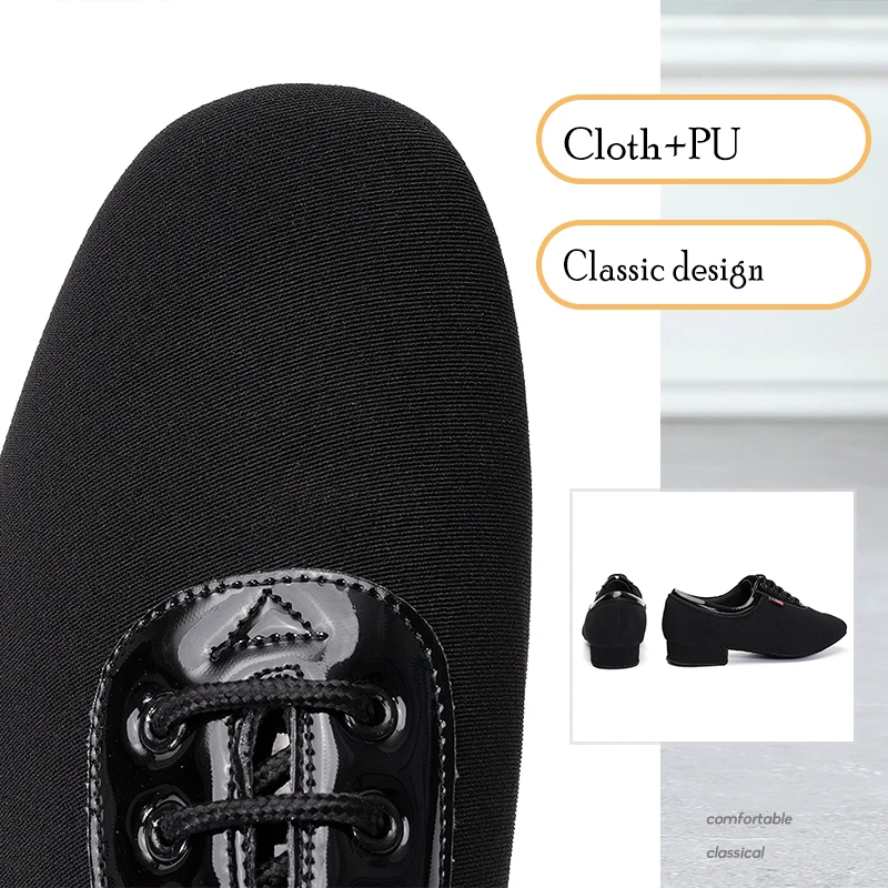DKZSYIM Dance Shoes Men Ballroom Latin dance shoes Modern Indoor dance Shoes Men Tango Shoes Dance Sneaker For Boy 2.5CM heel