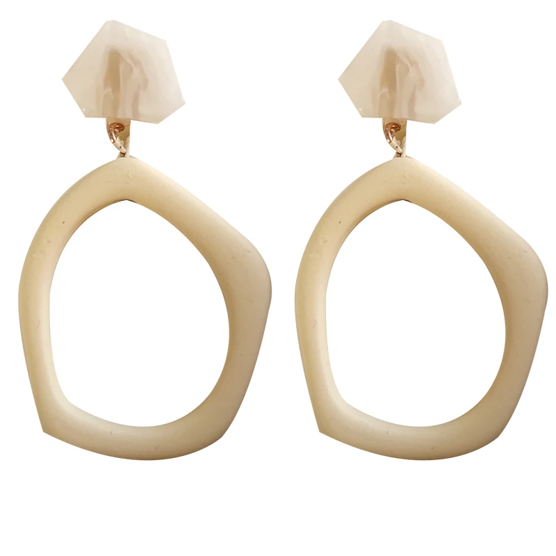 

S925 needle Trendy Jewlery Drop Earrings Hot Selling Vintage Temperament Geometric Resin Earrings For Women Girl Party Gifts