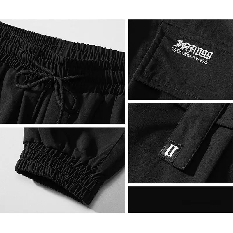 

Streetwear Mens Hip Hop Jogging Pants Casual Men Trousers Big Size Loose Sweatpants Male 2020 New Multi Pocket Harem Pants 5XL