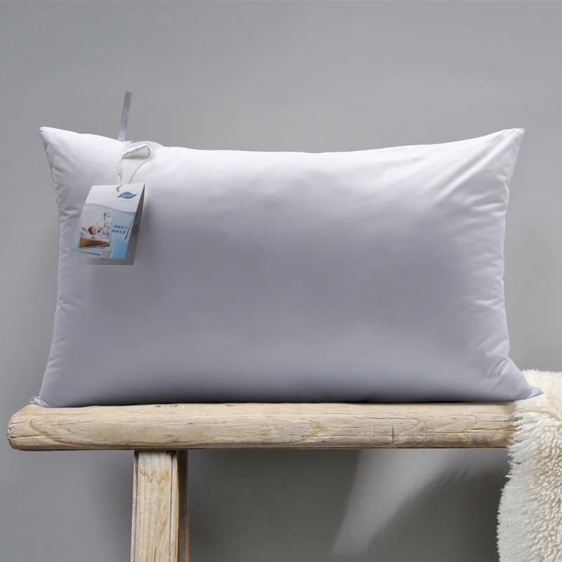 2 шт белые мягкие перьевые ткани подушка для здоровья спящий отель стандарт и