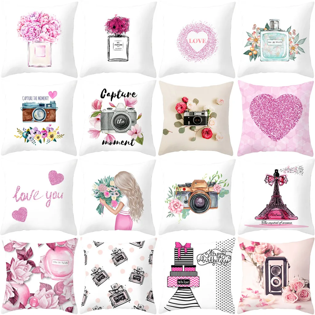 2020 наволочки на подушки День святого Валентина наволочка из полиэстера розовое
