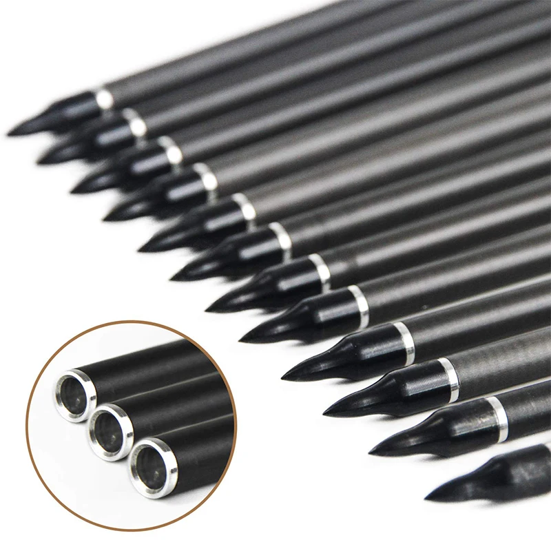 12 шт. inals Arrows Spine 300 340 400 500 600 30 &quotили 32&quot идентификатор вала 6 2 мм 5 дюймов турецкие