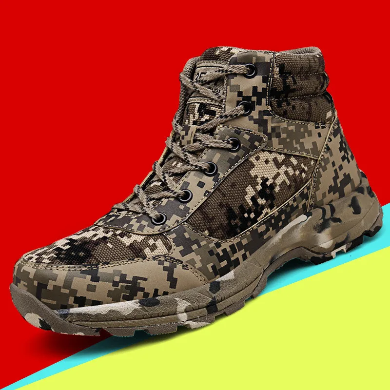 Зимние мужские и женские камуфляжные походные ботинки уличные