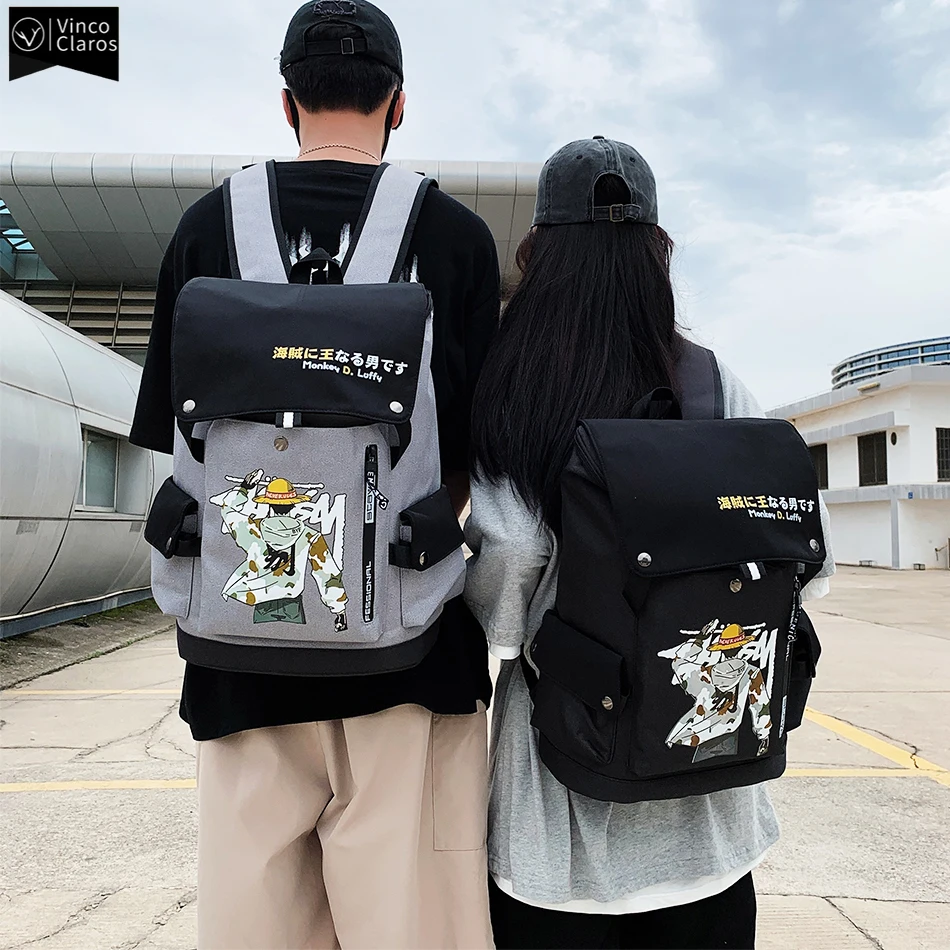 

Trend Anime Backpack Large Capacity School Backpacks for Teenagers Boys Cartoon Children's Backpack Back Pack Nylon Bookbag Men