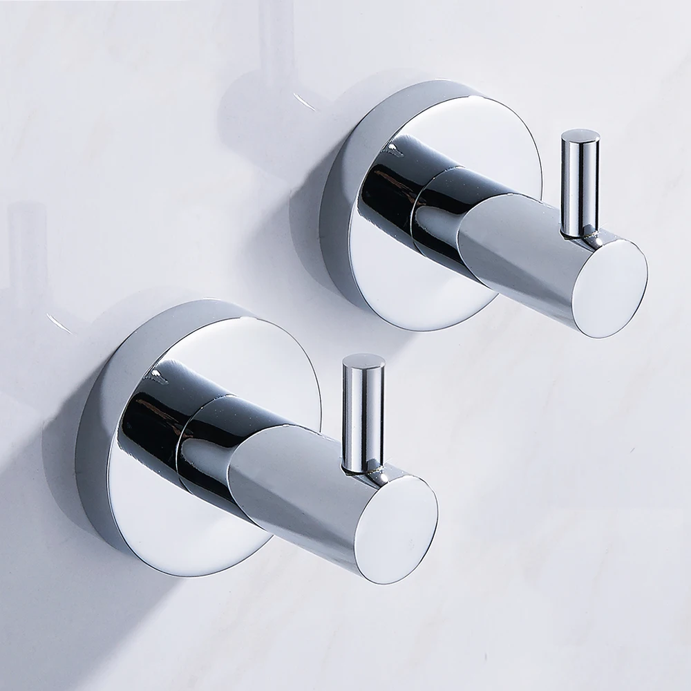 

Robe Hook Wall Hook Towel Hook Stainless Steel Door Wall Clothes Towel Hook Metal Bathroom Bracket Kitchen Bathroom Accessories